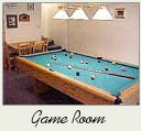 Game Room available in certain Chalets